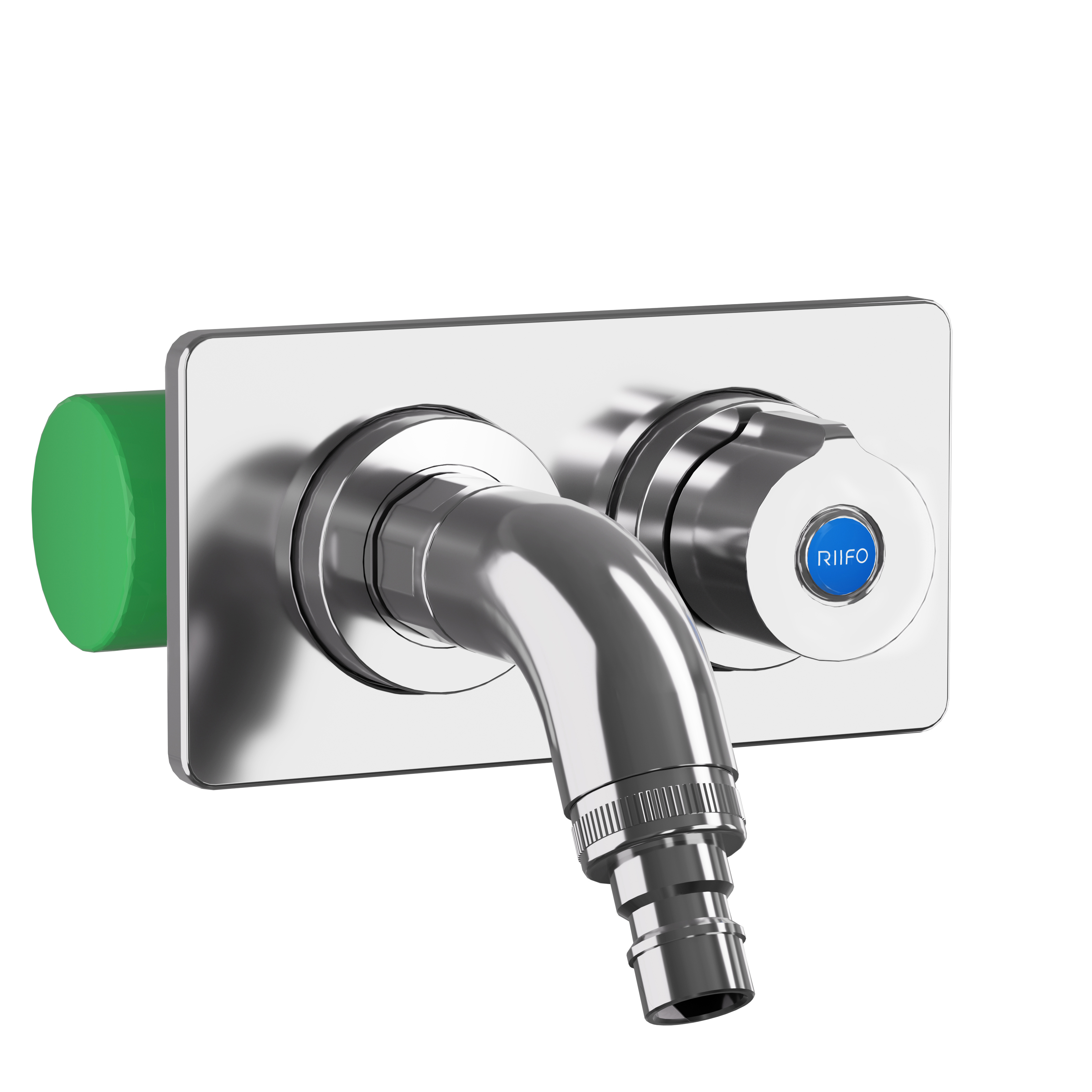 AZ205PPR暗装洗衣机龙头DN20（绿）（加高型）（不锈钢面板）